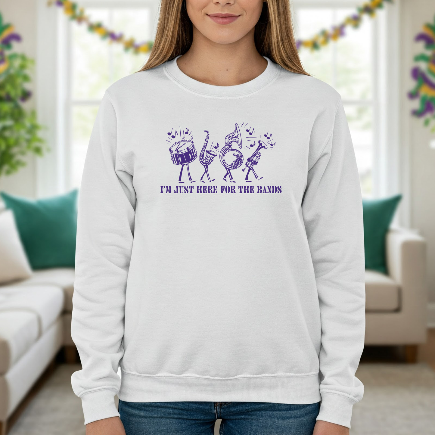 Marching Band Mardi Gras Parade Sweatshirt