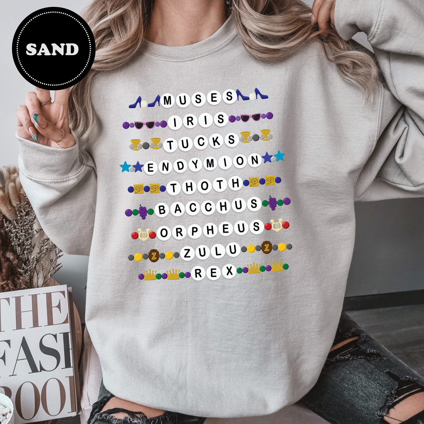 Mardi Gras Bracelet Parade Sweatshirt